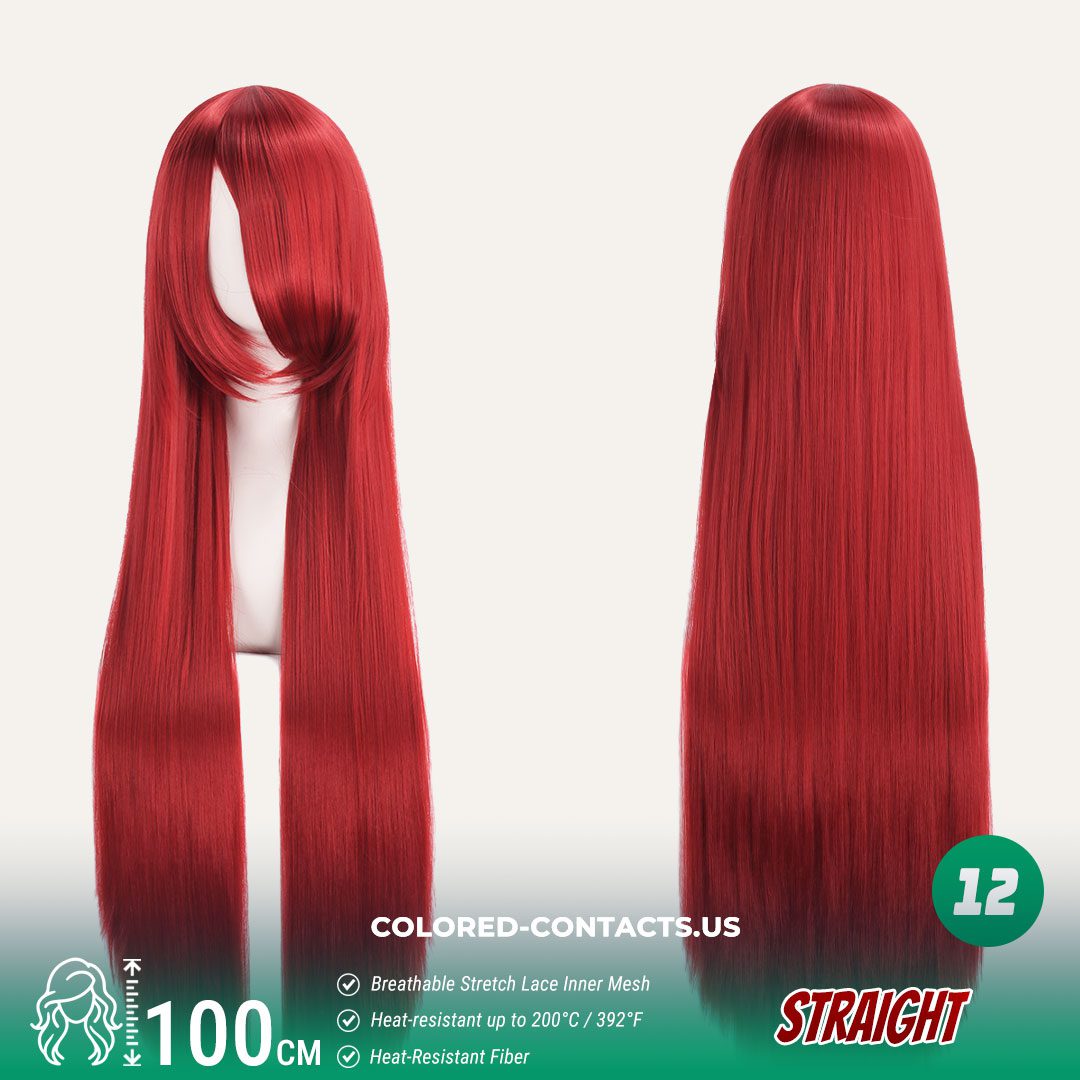 100cm Universal Straight Cosplay Wig - 18 Colors - thumbnail 4