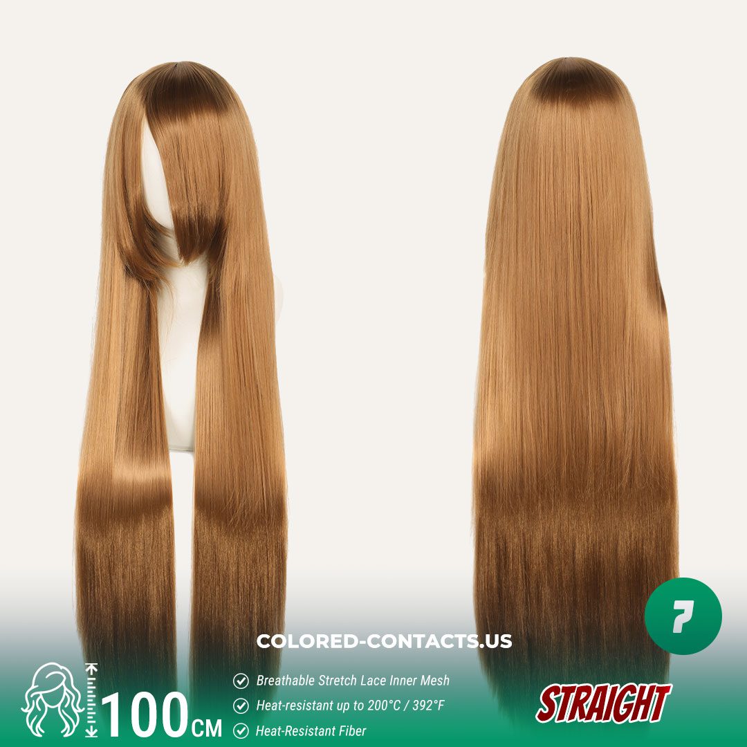 100cm Universal Straight Cosplay Wig – 18 Colors - thumbnail 2