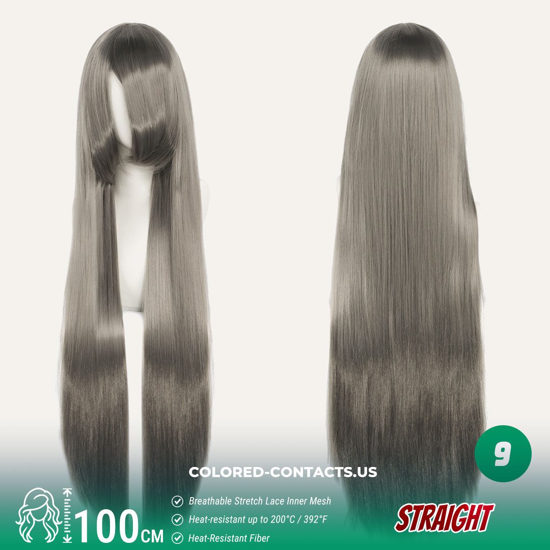 100cm Universal Straight Cosplay Wig - 18 Colors - thumbnail 5