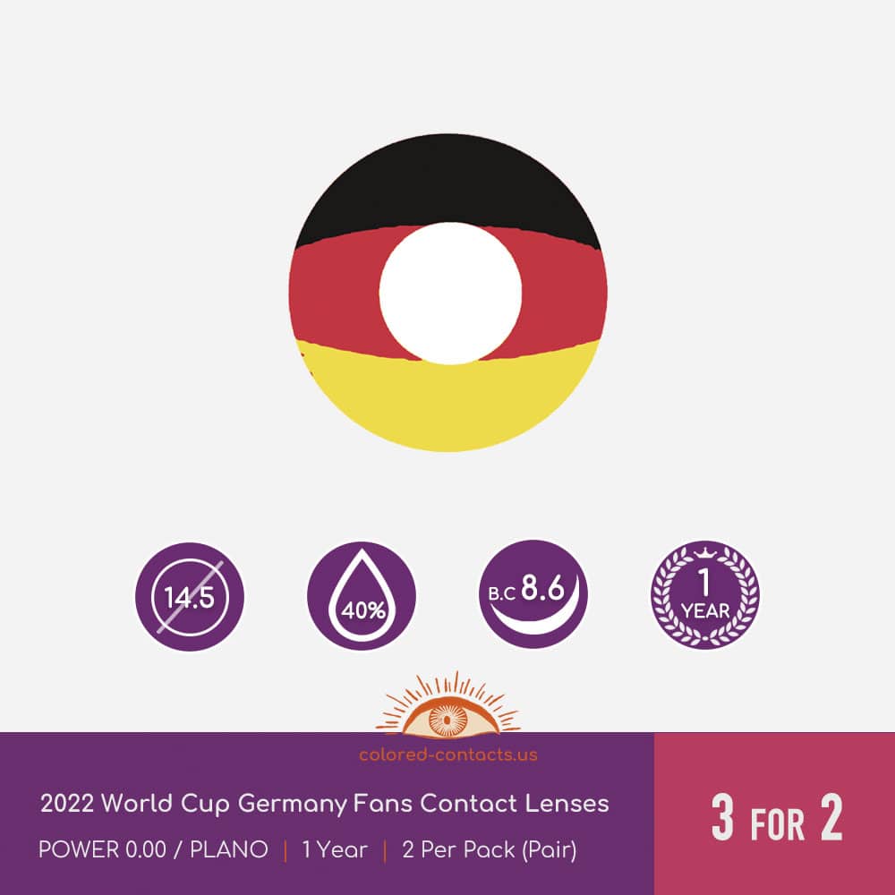 2022 World Cup Germany Fans Colored Contact Lenses - thumbnail 3