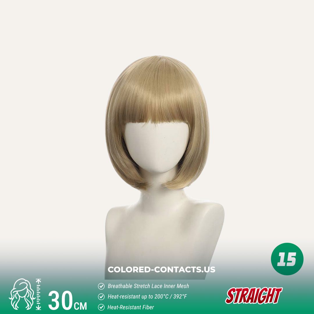 30cm BOBO Style Cosplay Wig Collection – 25 Colors - thumbnail 2