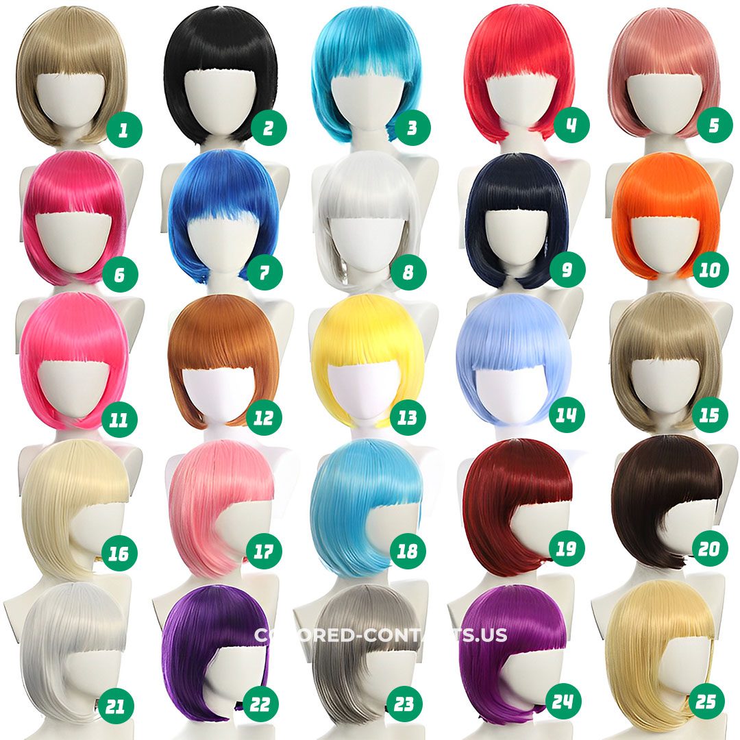30cm BOBO Style Cosplay Wig Collection - 25 Colors - image 1