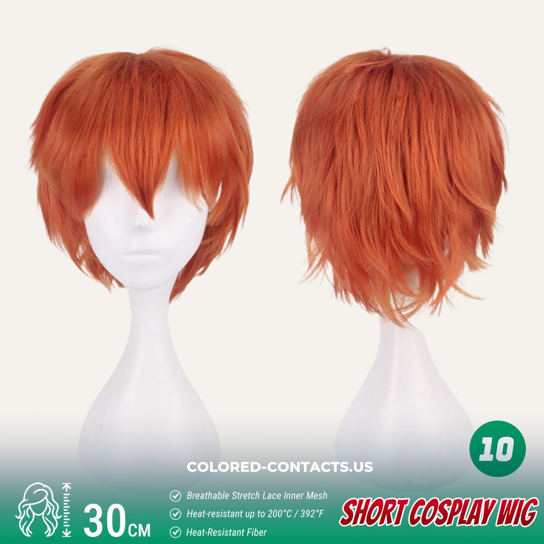 30cm Short Cosplay Wig Collection – 20 Colors - thumbnail 2