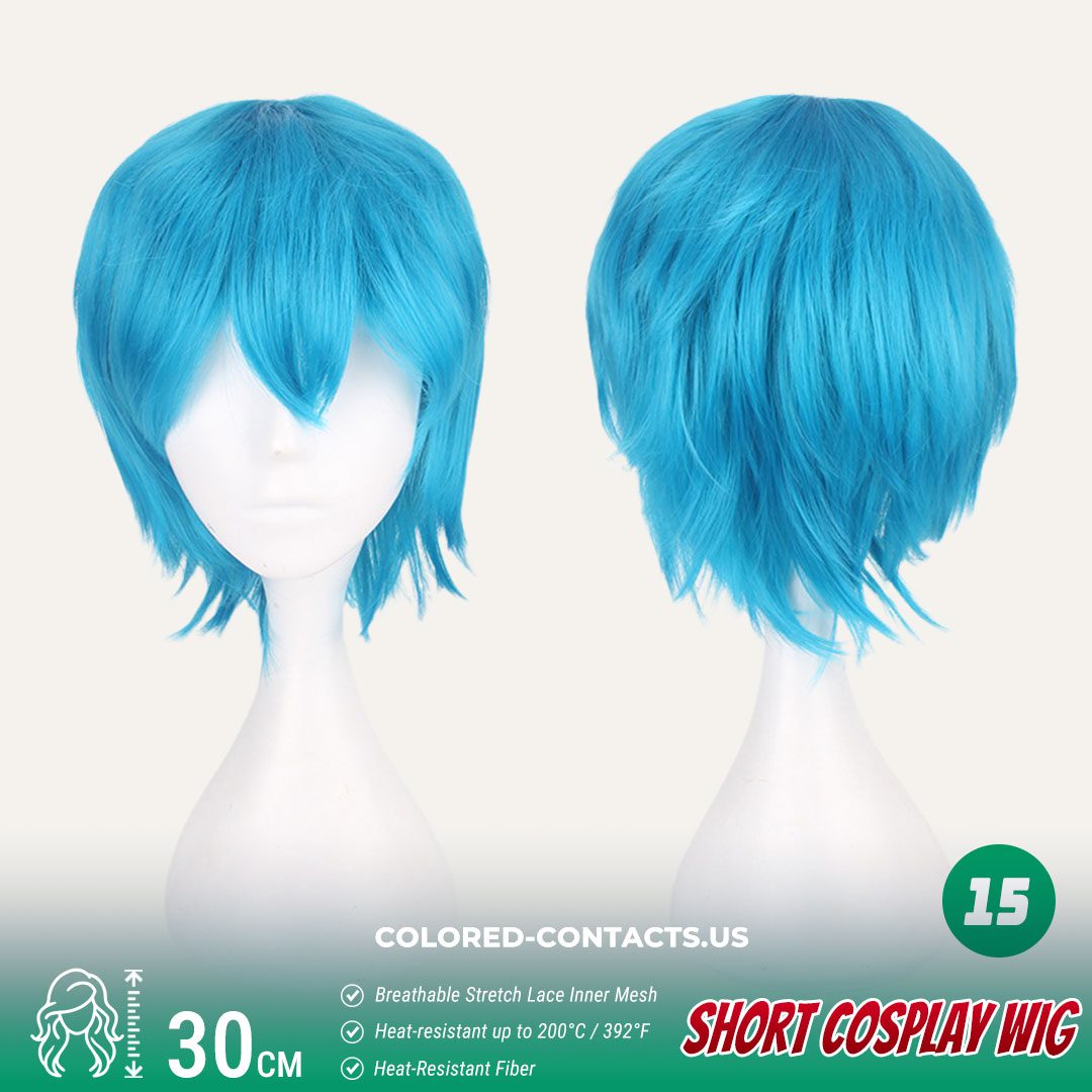 30cm Short Cosplay Wig Collection - 20 Colors - thumbnail 3