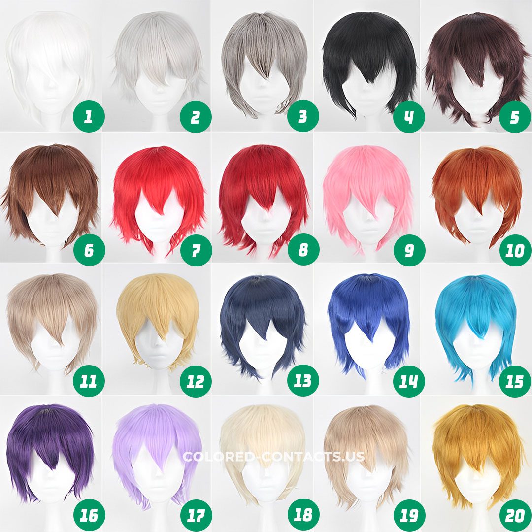 30cm Short Cosplay Wig Collection - 20 Colors - image 1