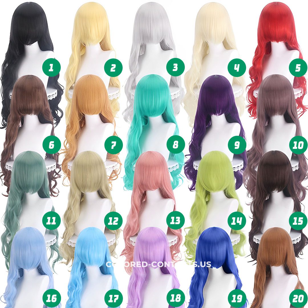 80cm Universal Wavy Cosplay Wig Collection - 20 Colors - image 1