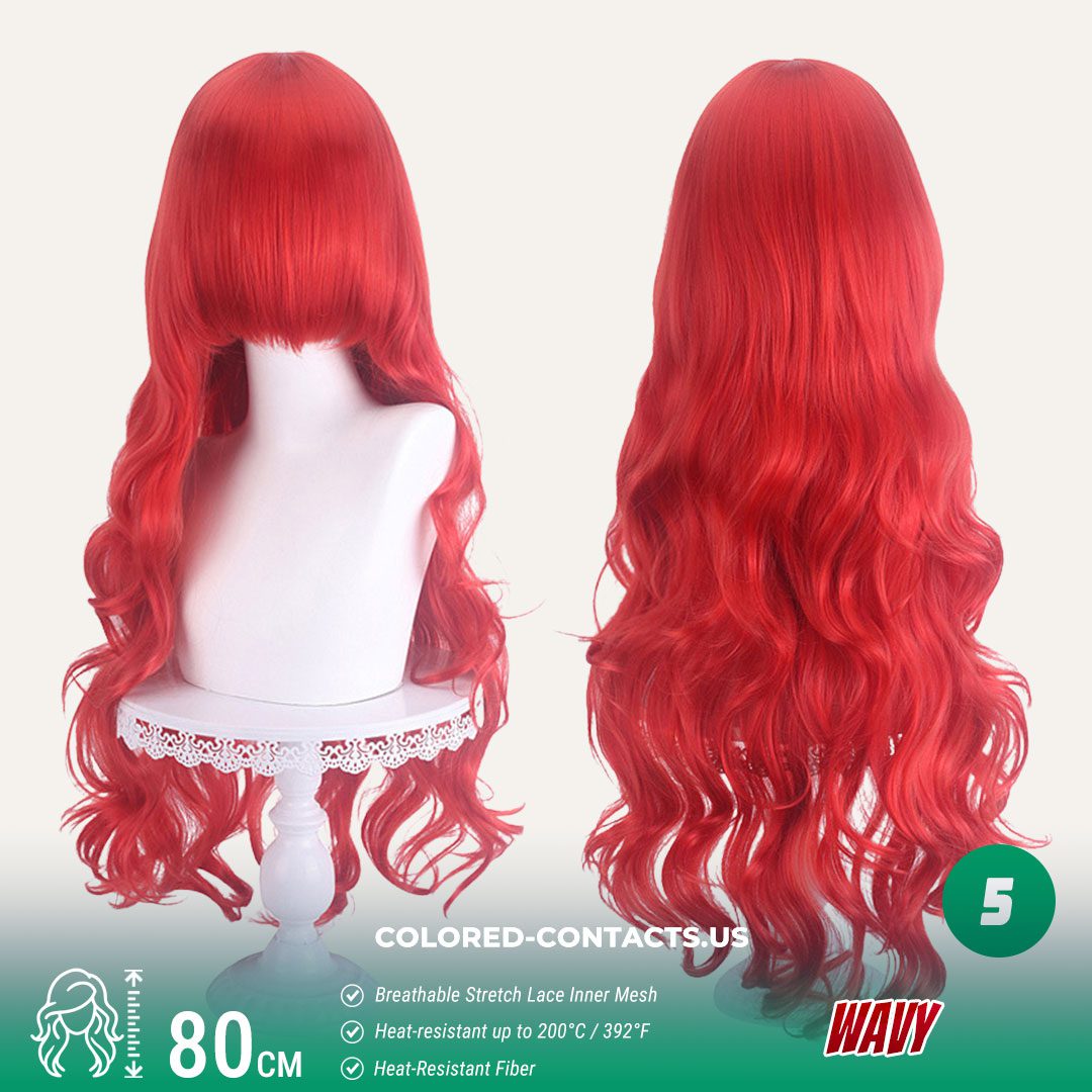 80cm Universal Wavy Cosplay Wig Collection - 20 Colors - thumbnail 3