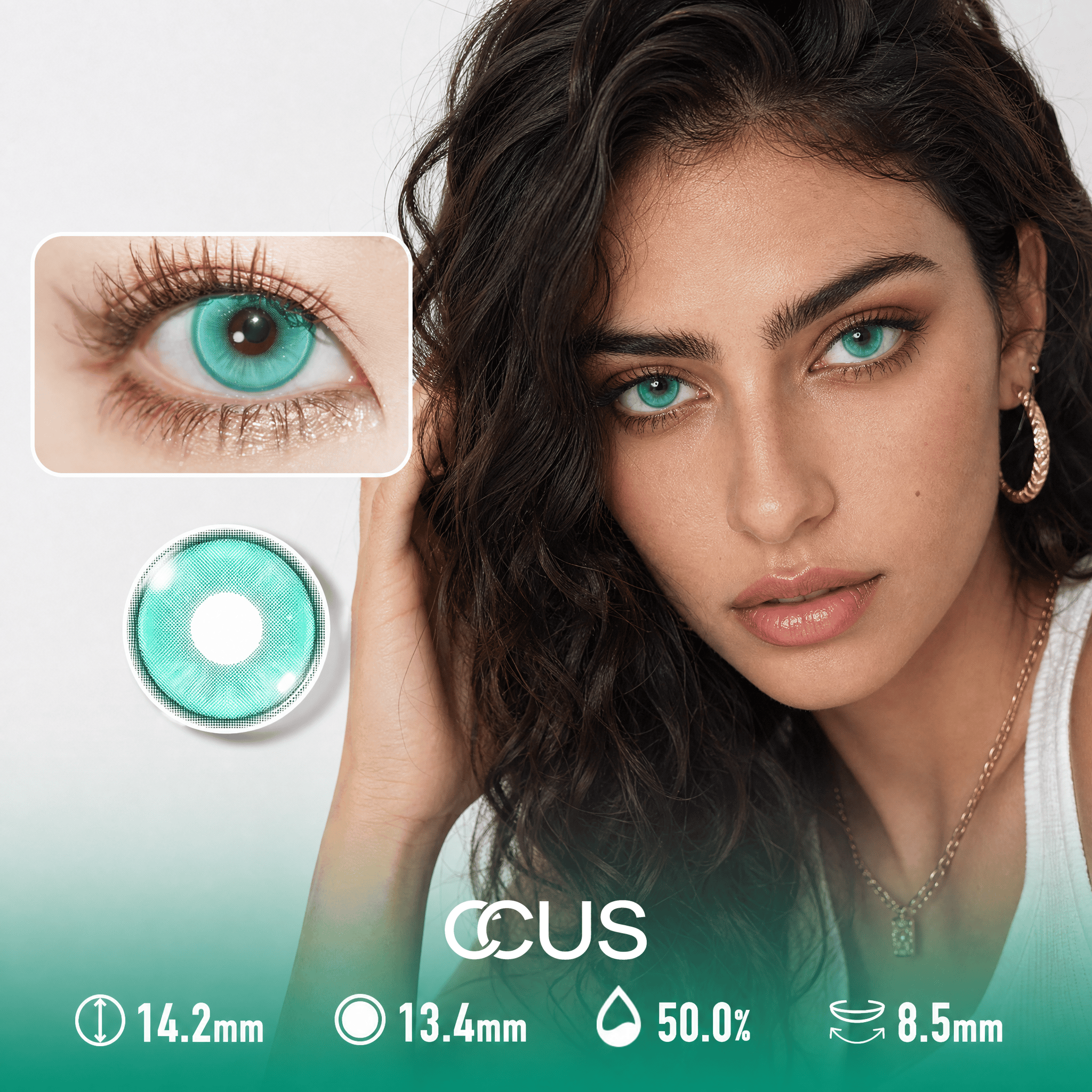 Tidepool Teal Emerald Green Contact Lenses - image 1