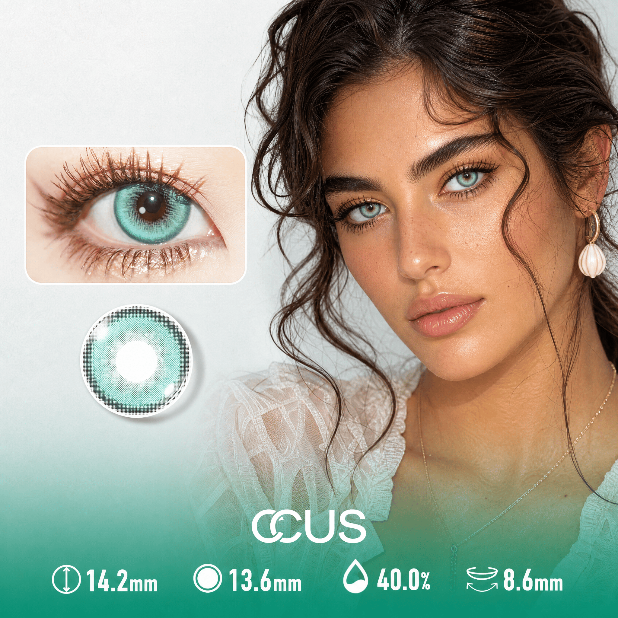 Lagoon Mist Aqua Azure Blue Contact Lenses - image 1