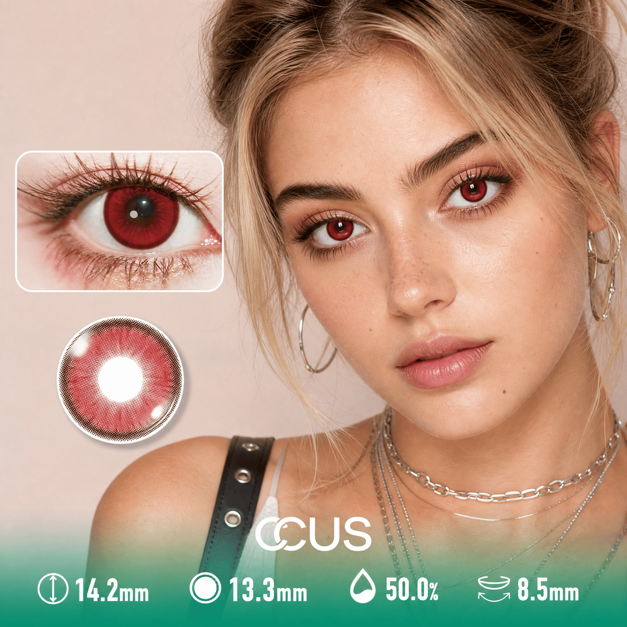 Cinnabar Lotus Red Contact Lenses - image 1