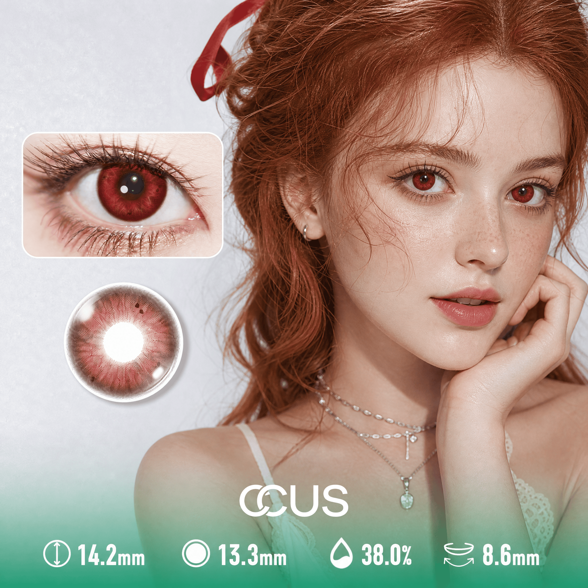 Bruges Dawn Ember Red Contact Lenses - image 1