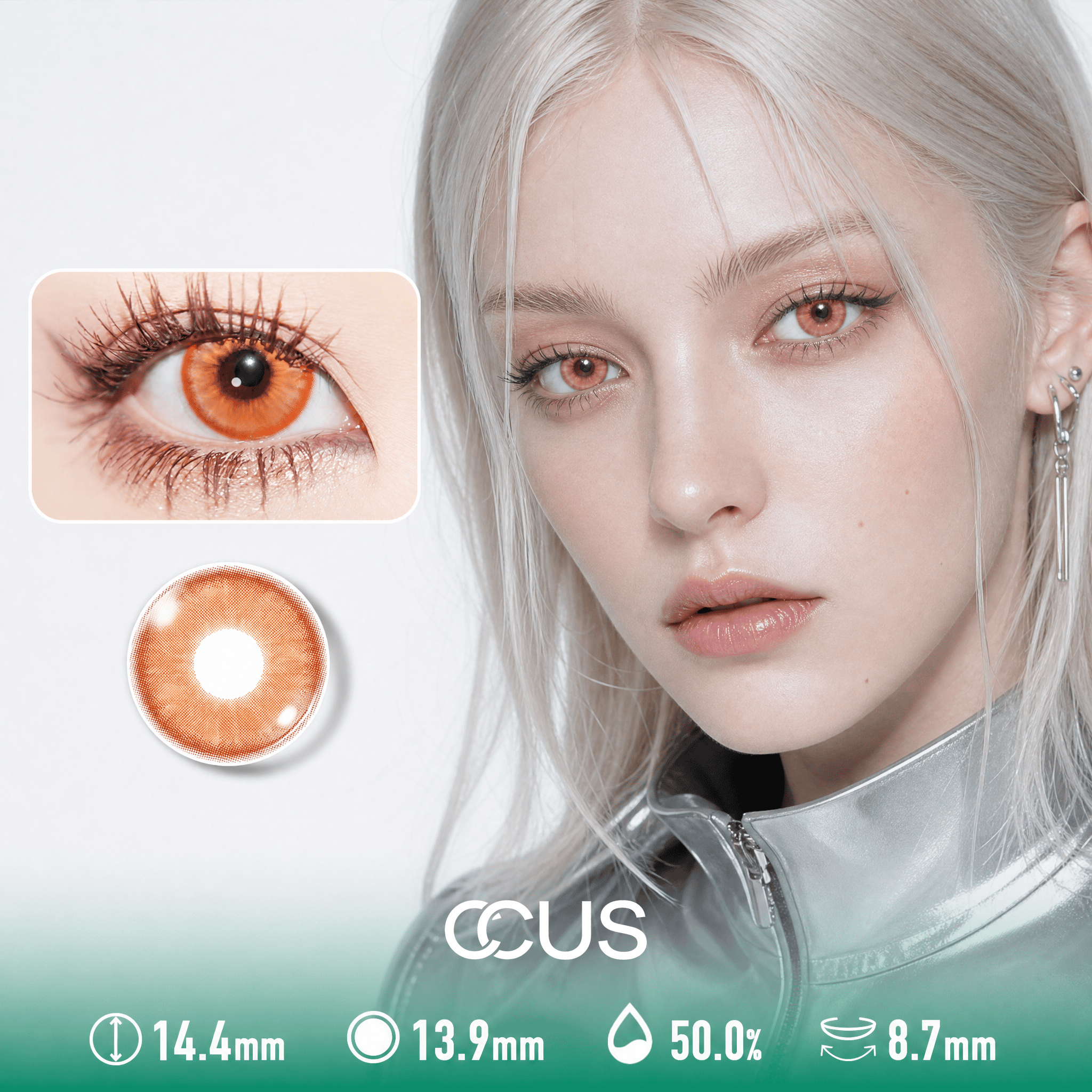 Sunlit Amber Brown Contact Lenses - image 1