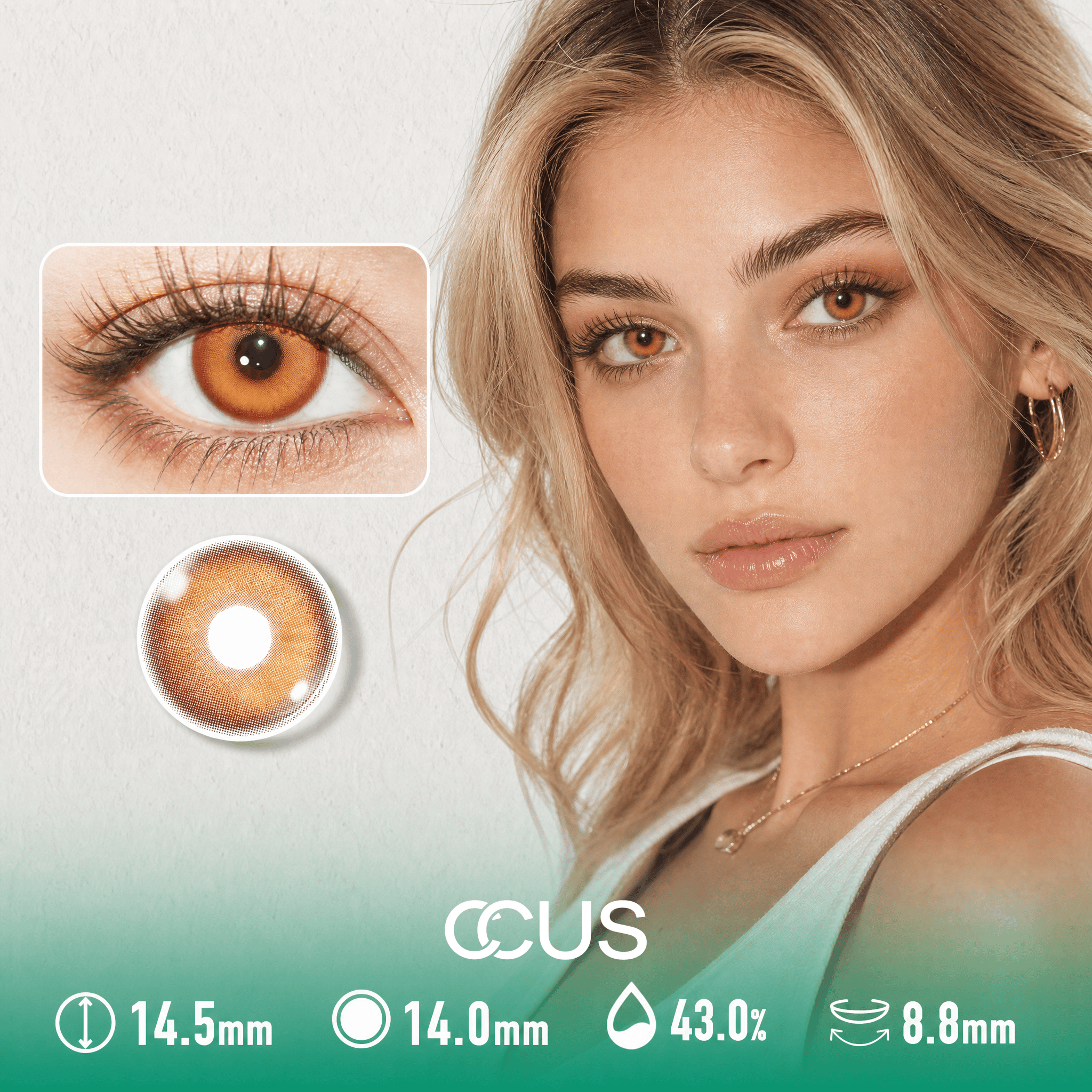Honey Glass Brown Contact Lenses - image 1