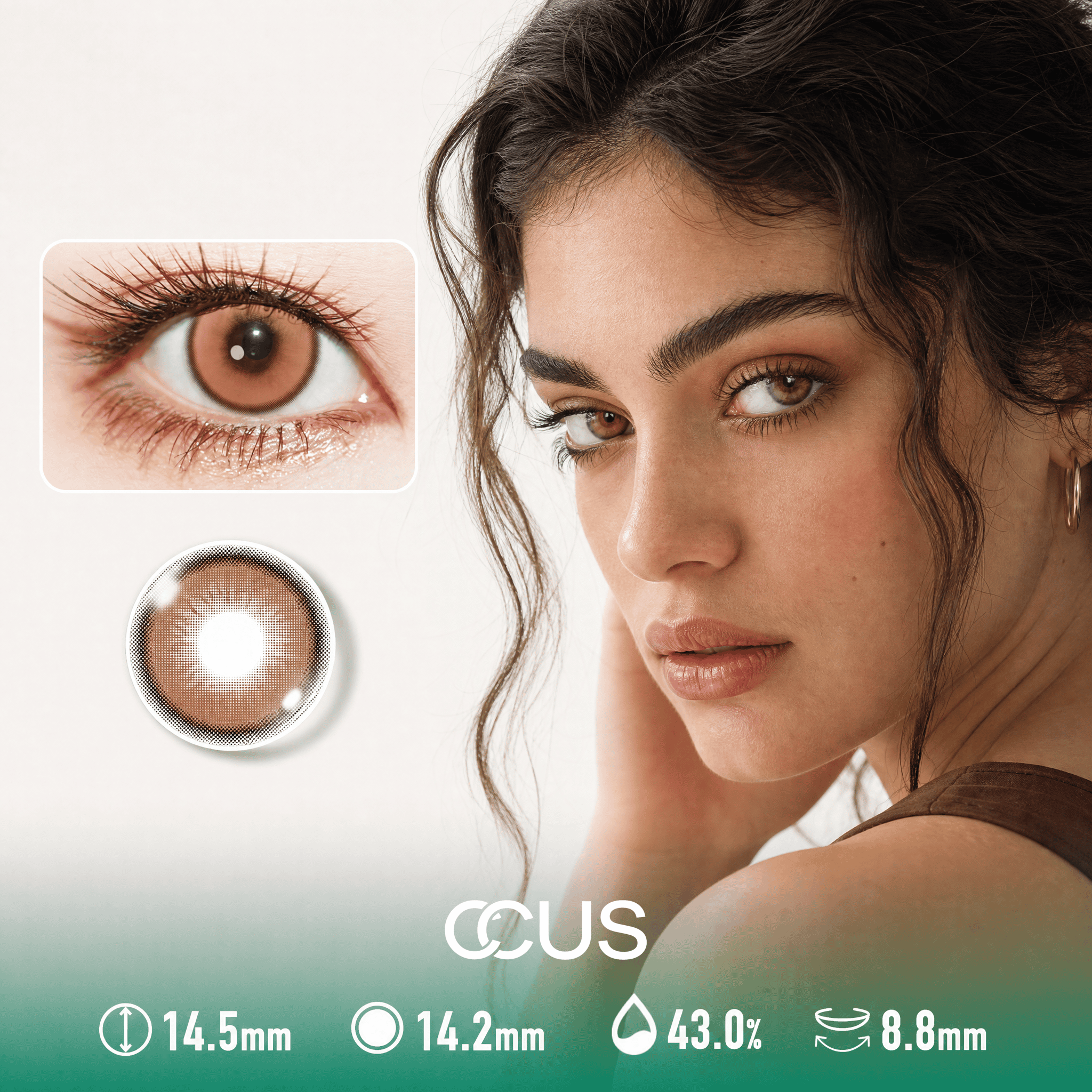 Honeyed Amber Brown Contact Lenses - image 1