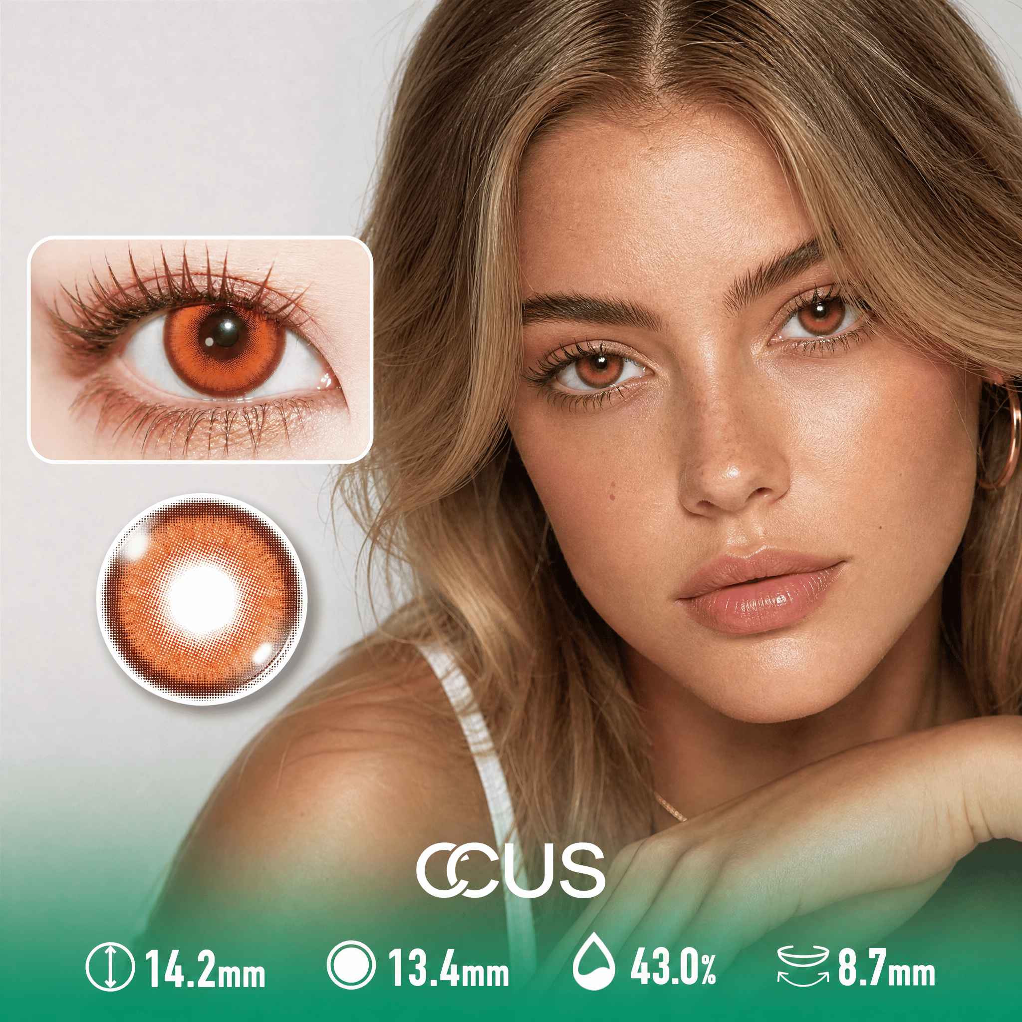 Amber Hearth Brown Contact Lenses - image 1