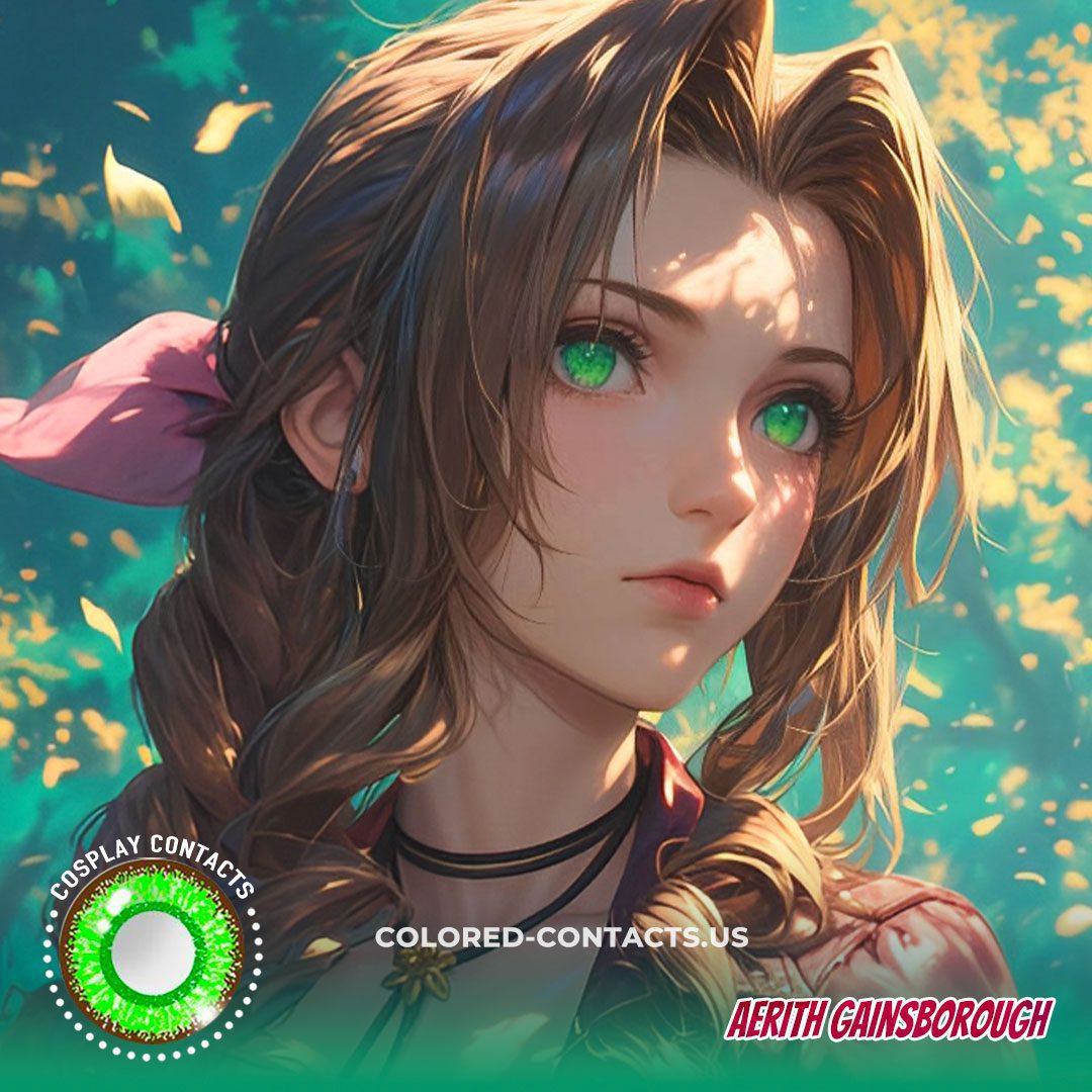 Aerith Gainsborough Cosplay Contact Lenses - image 1