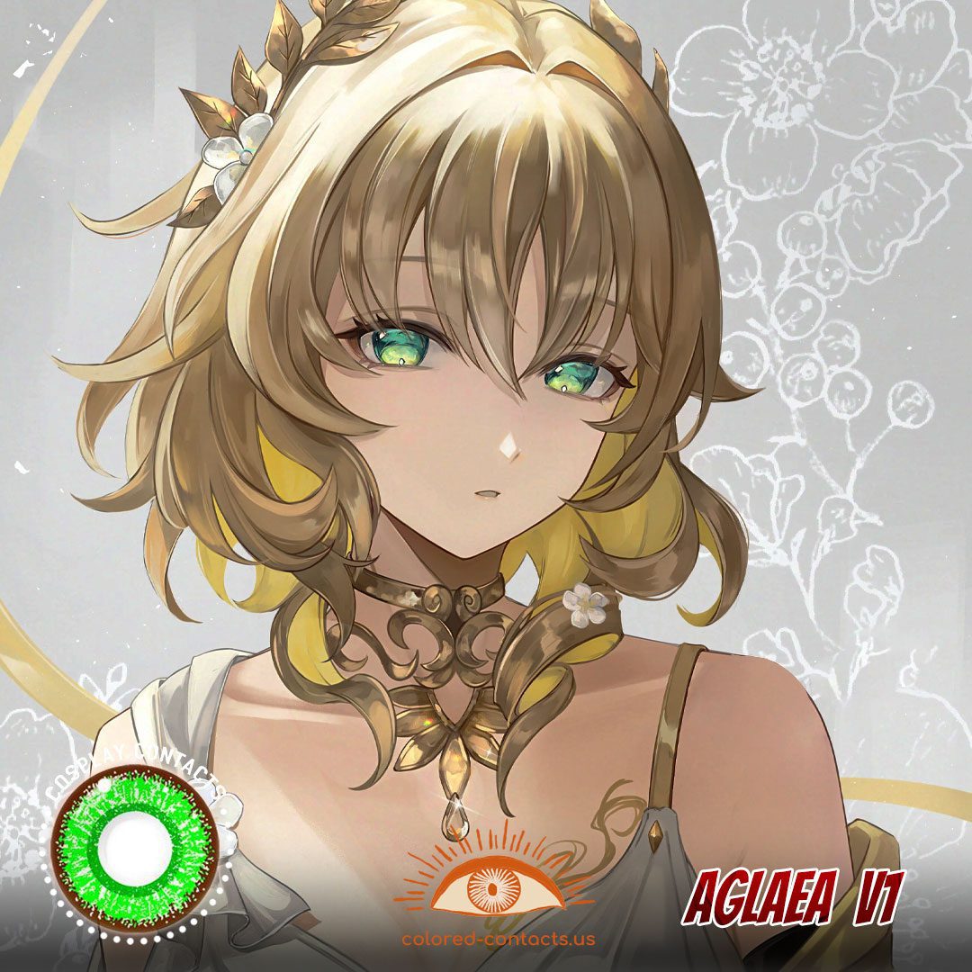 HONKAI :  Aglaea Cosplay Green Contact Lenses - thumbnail 2