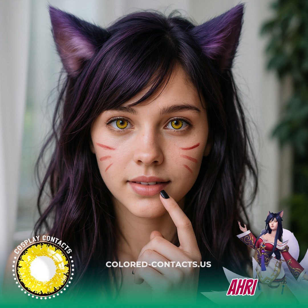 LOL : Ahri Cosplay Contact Lenses - image 1