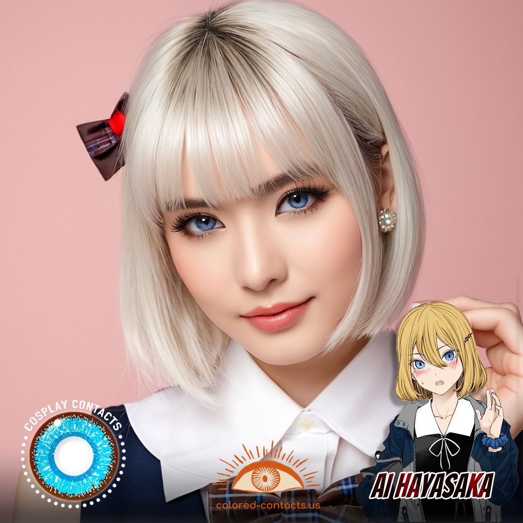 Ai Hayasaka Cosplay Blue Contact Lenses - image 1