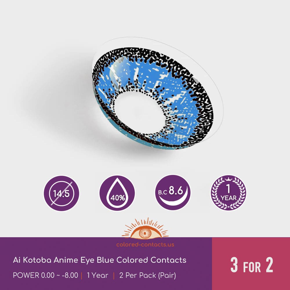 JoJo's Bizarre: Gyro Zeppeli Cosplay Blue Contact Lenses - thumbnail 3