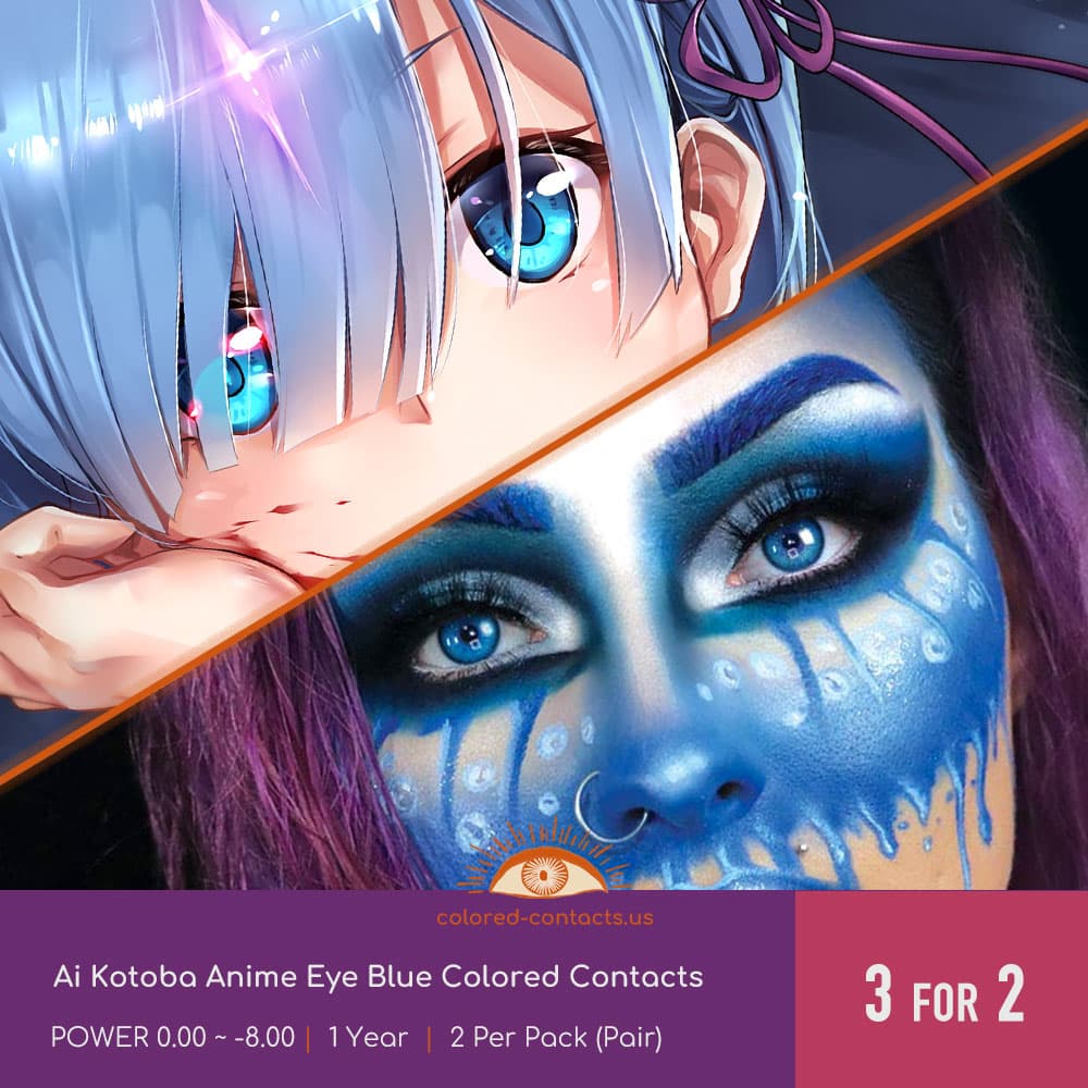 Nisekoi: Chitoge Kirisaki Cosplay Blue Contact Lenses - thumbnail 4