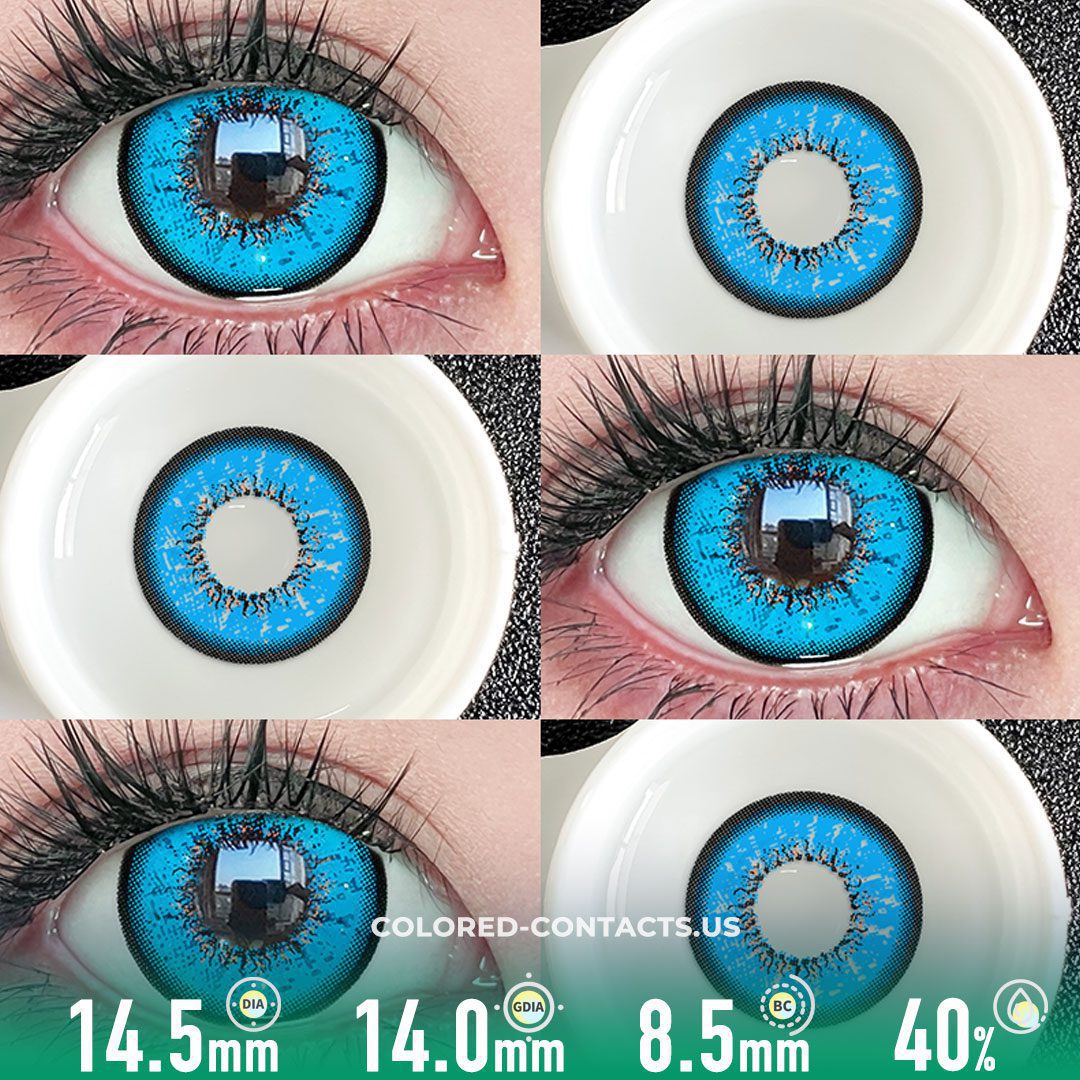 Ai Kotoba Anime Eye Blue Colored Contacts - thumbnail 2