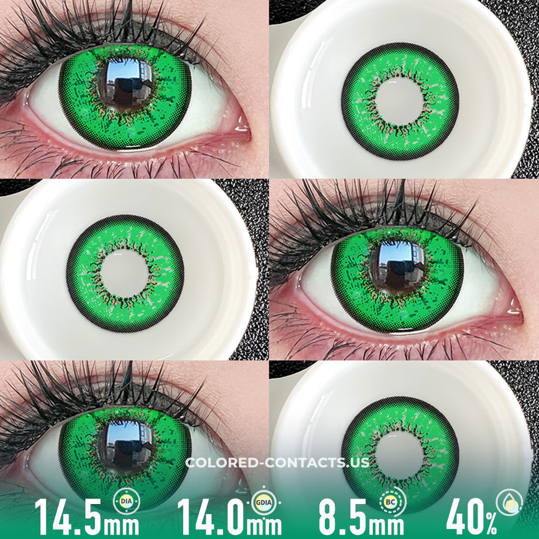 Ai Kotoba Anime Eye Green Colored Contacts - thumbnail 2