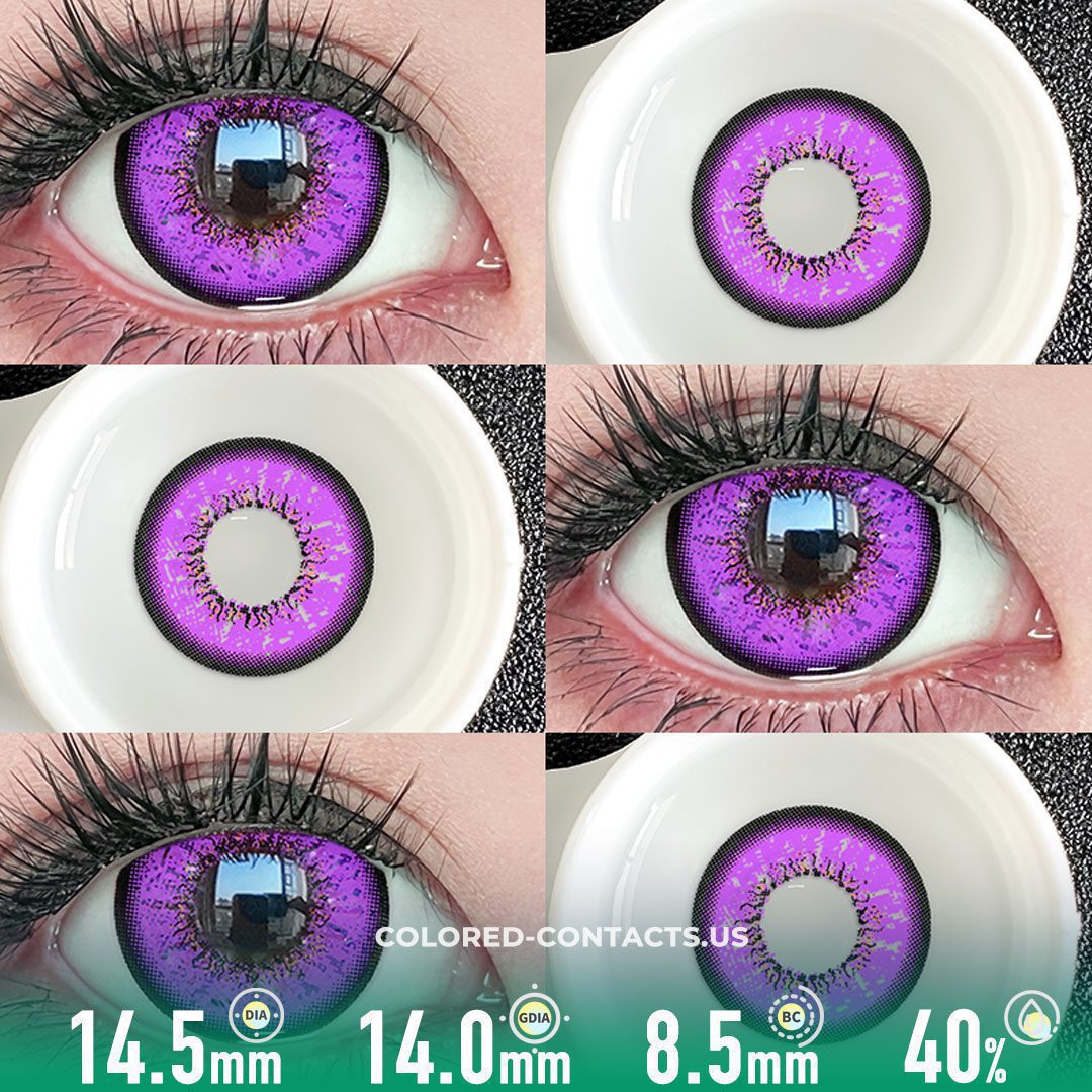 Ai Kotoba Anime Eye Purple Colored Contacts - thumbnail 2