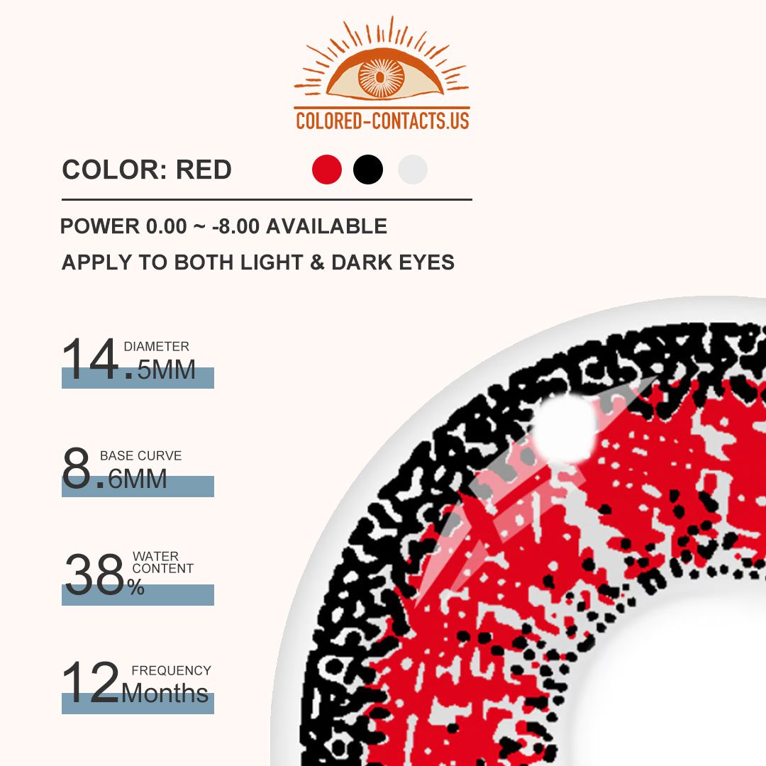 Ai Kotoba Anime Eye Red Colored Contacts - thumbnail 3