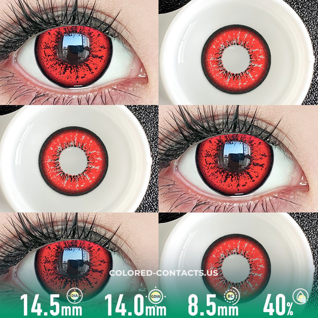 Ai Kotoba Anime Eye Red Colored Contacts - thumbnail 2