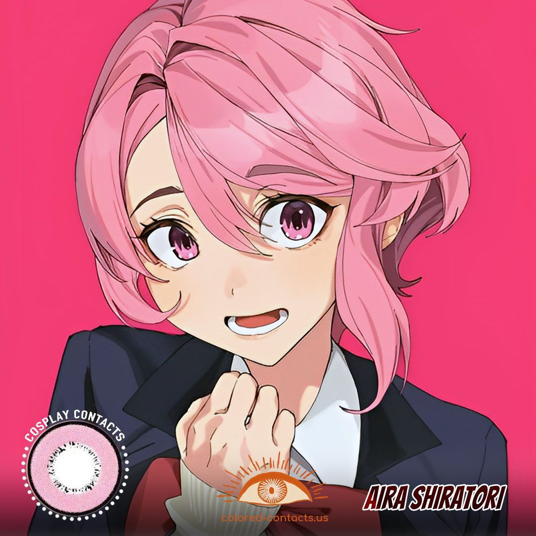 Aira Shiratori Cosplay Pink Contact Lenses - image 1