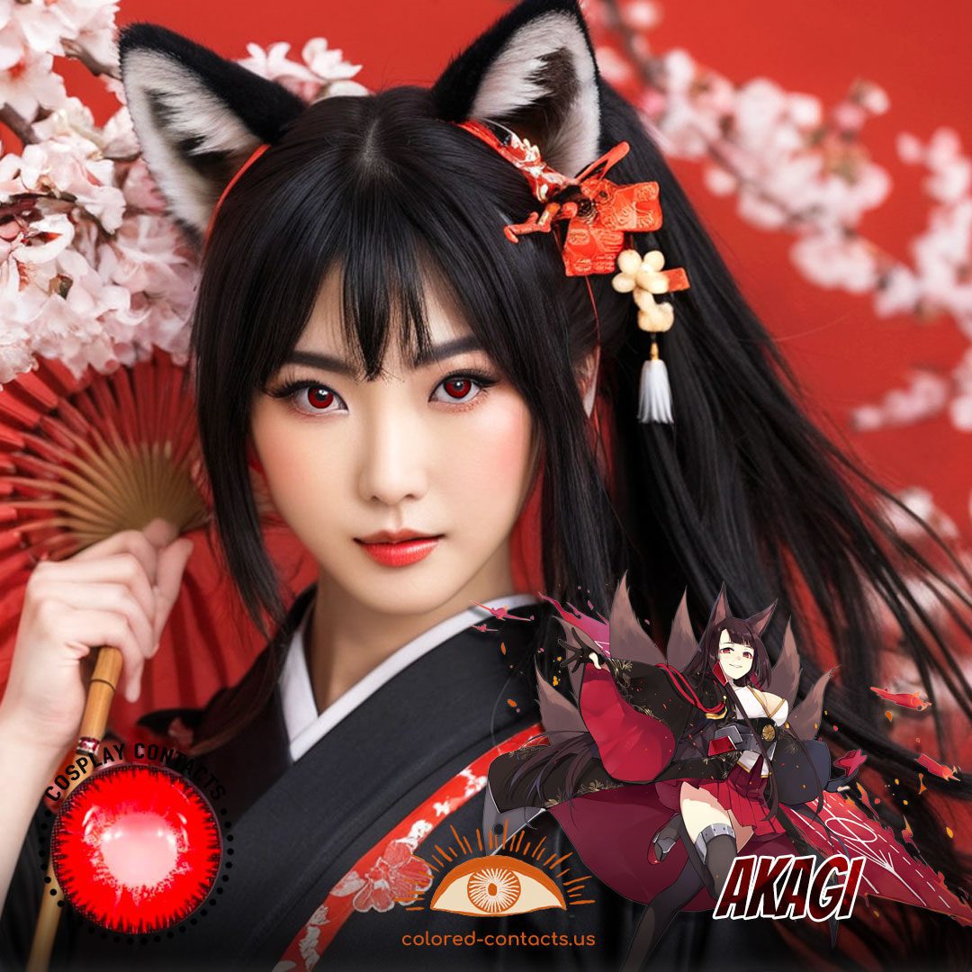 Azur Lane: Akagi Cosplay Red Contact Lenses - image 1