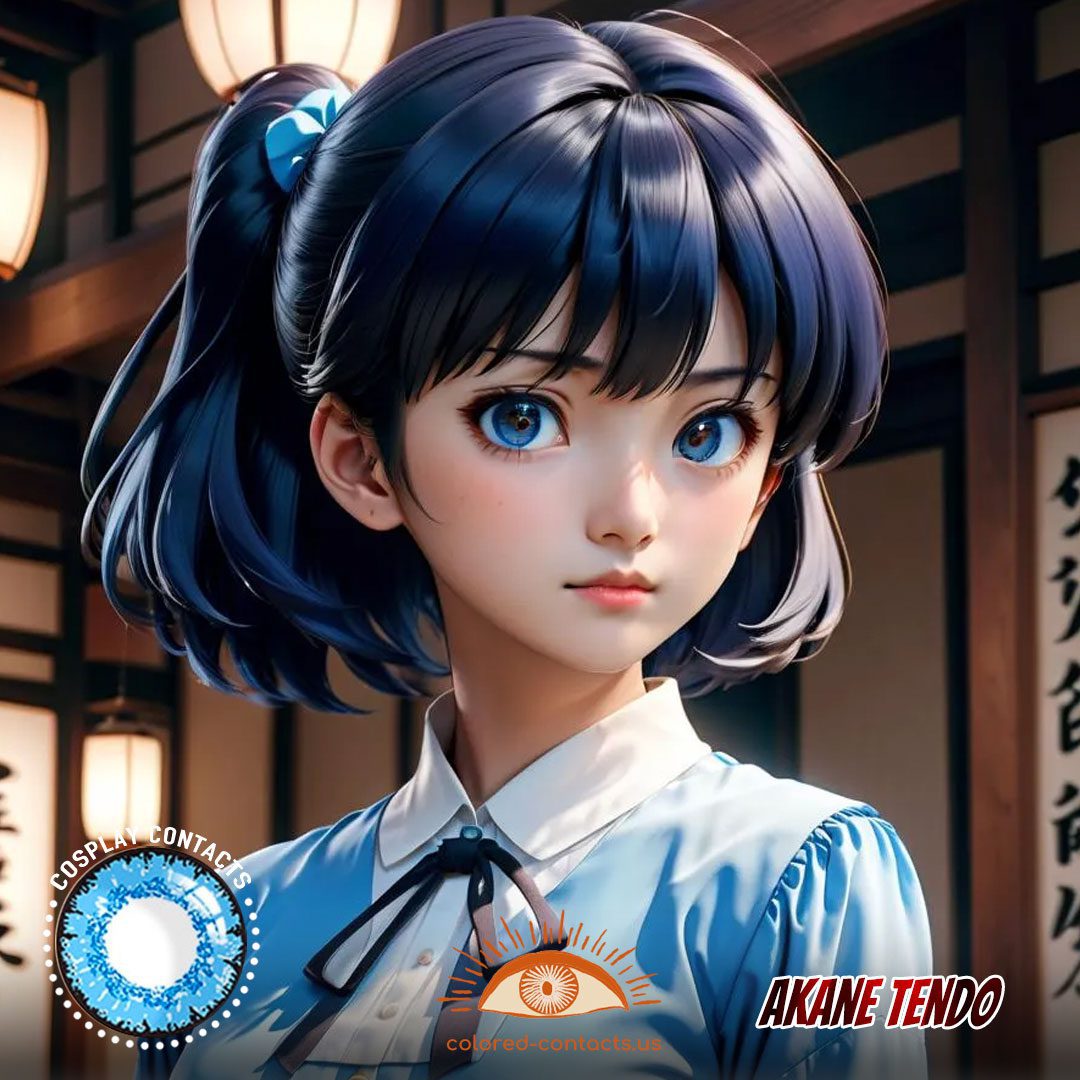 Akane Tendo Cosplay Blue Contact Lenses - image 1