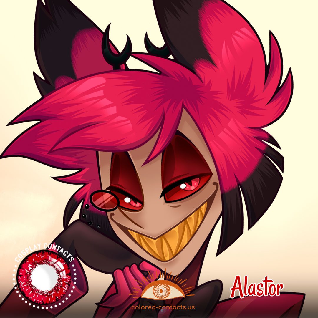 Hazbin Hotel : Alastor Cosplay Contact Lenses - image 1