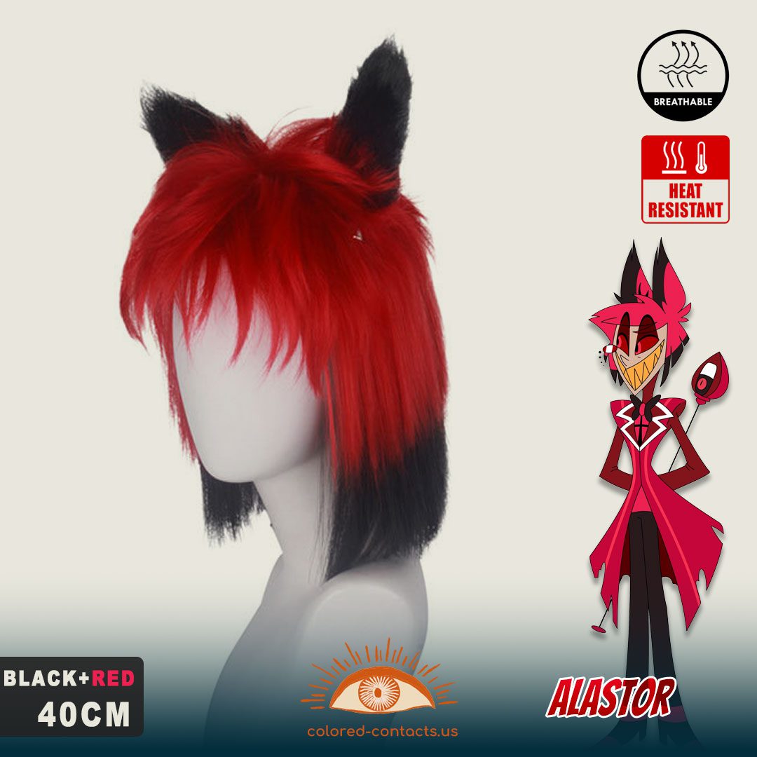 Hazbin Hotel: Alastor Cosplay Wig - thumbnail 2