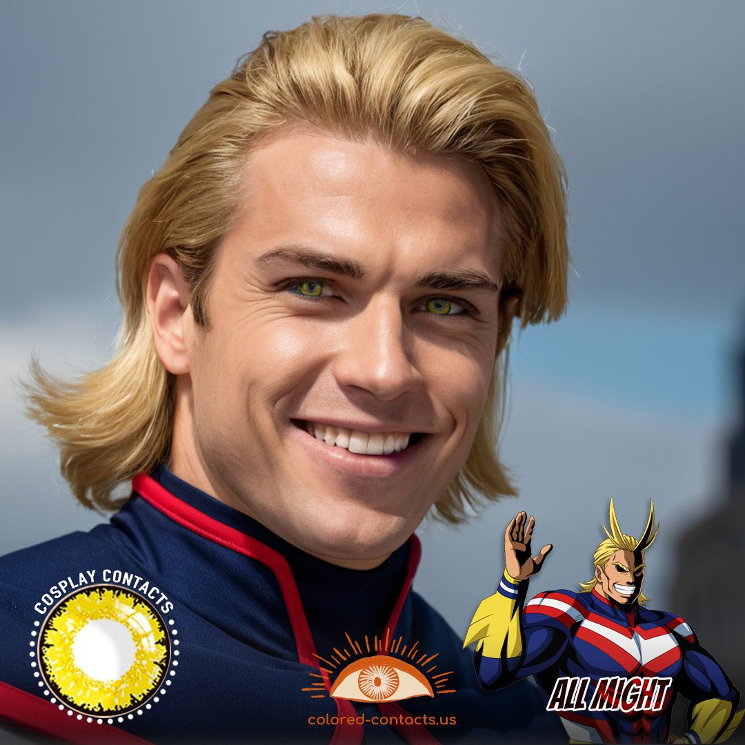 My Hero Academia: All Might Cosplay Yellow Contact Lenses - image 1
