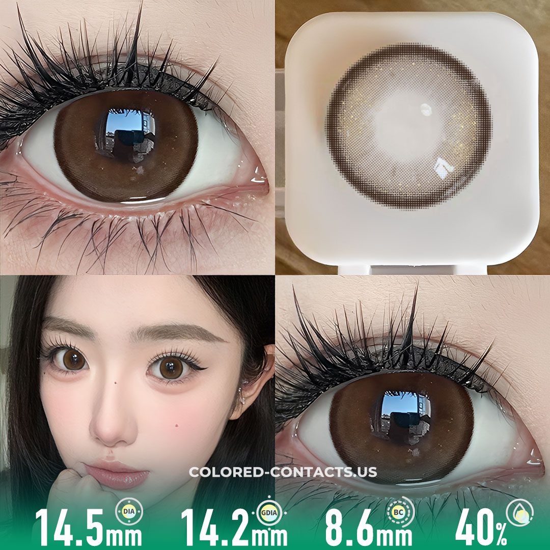 Amber Sparkle Brown Circle Contacts - image 1