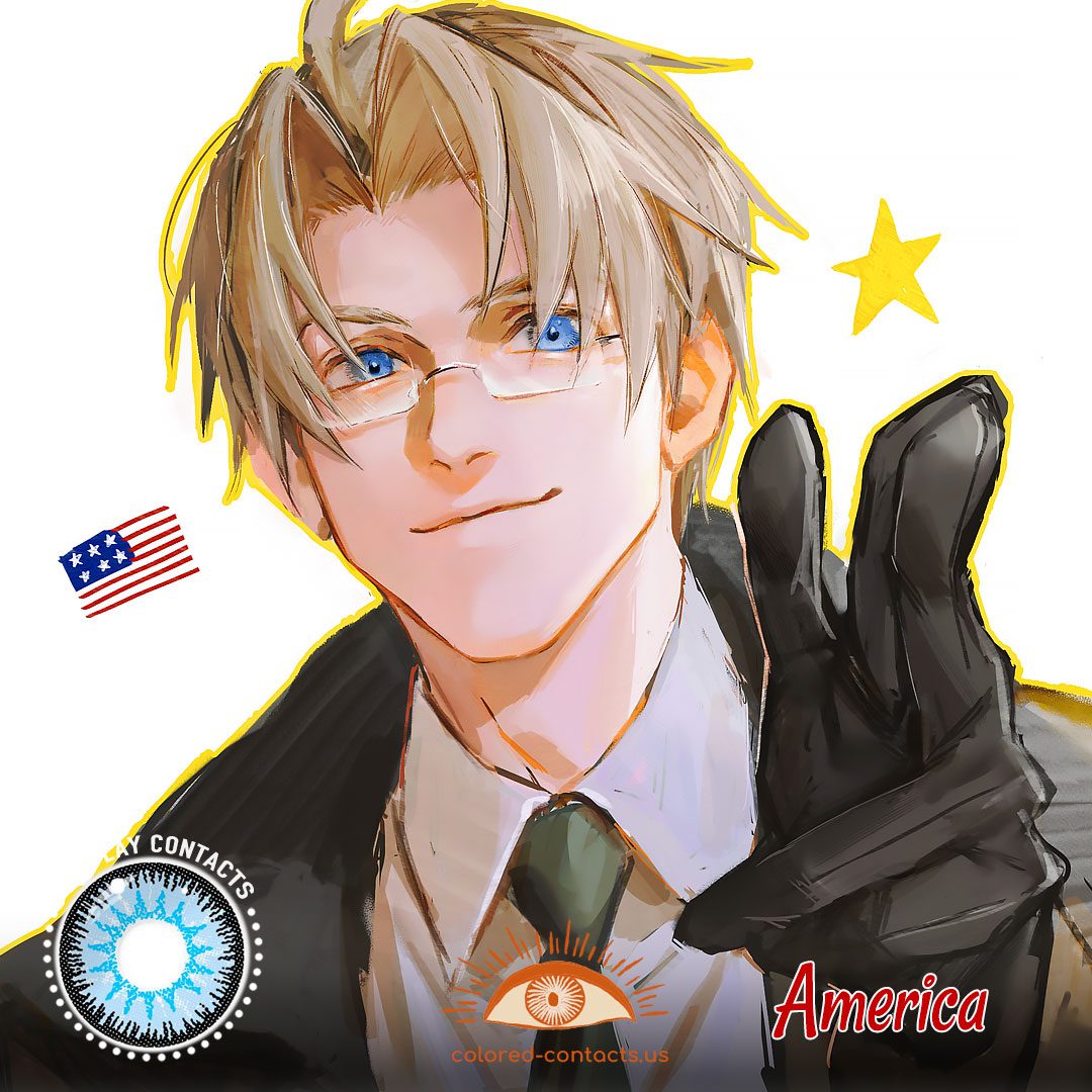 Hetalia: Axis Powers – America Cosplay Contact Lenses - image 1