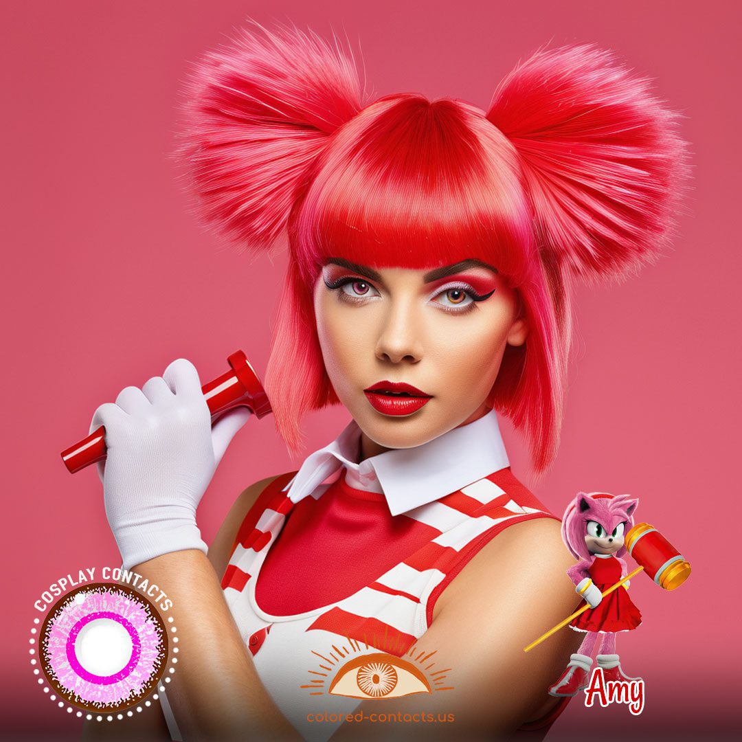 Sonic the Hedgehog: Amy Cosplay Contact Lenses - image 1