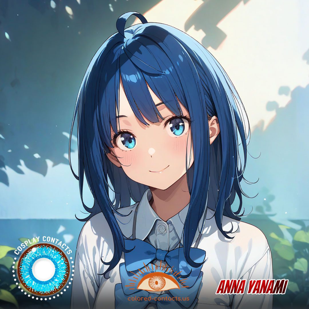 Anna Yanami Cosplay Blue Contact Lenses - image 1