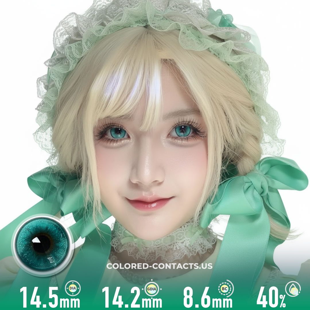 Aqua Green Forest Colored Contacts | 4-Lens Pack - image 1