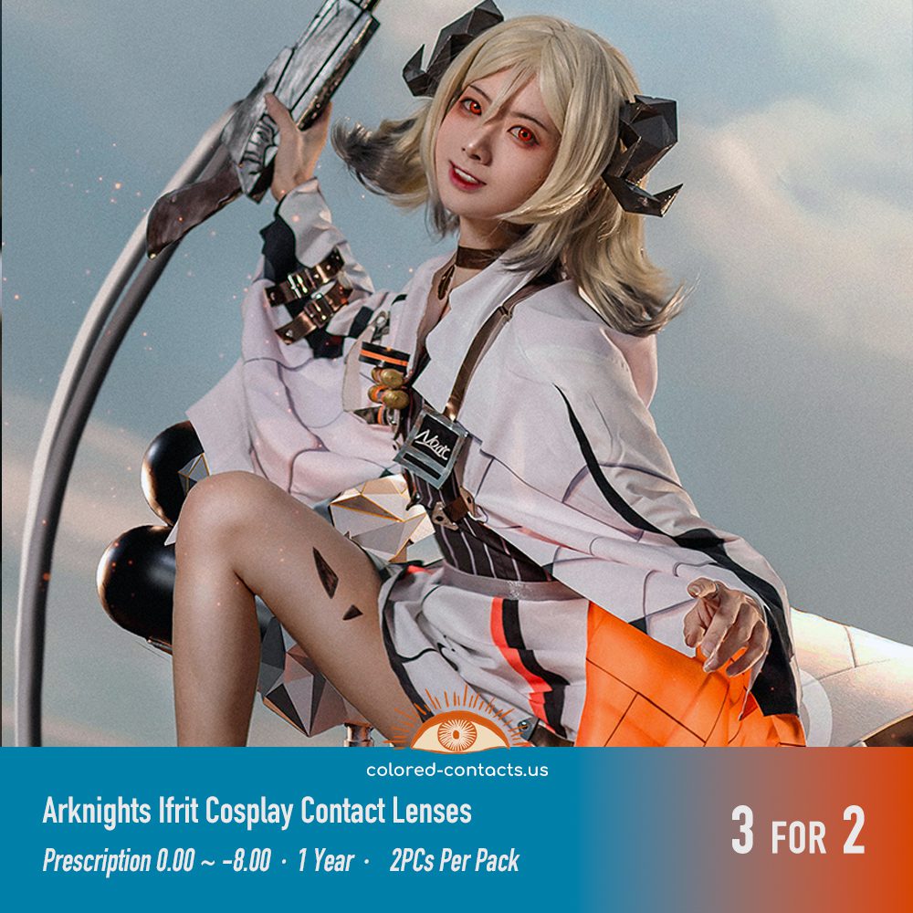 Arknights Ifrit Cosplay Contact Lenses - thumbnail 3