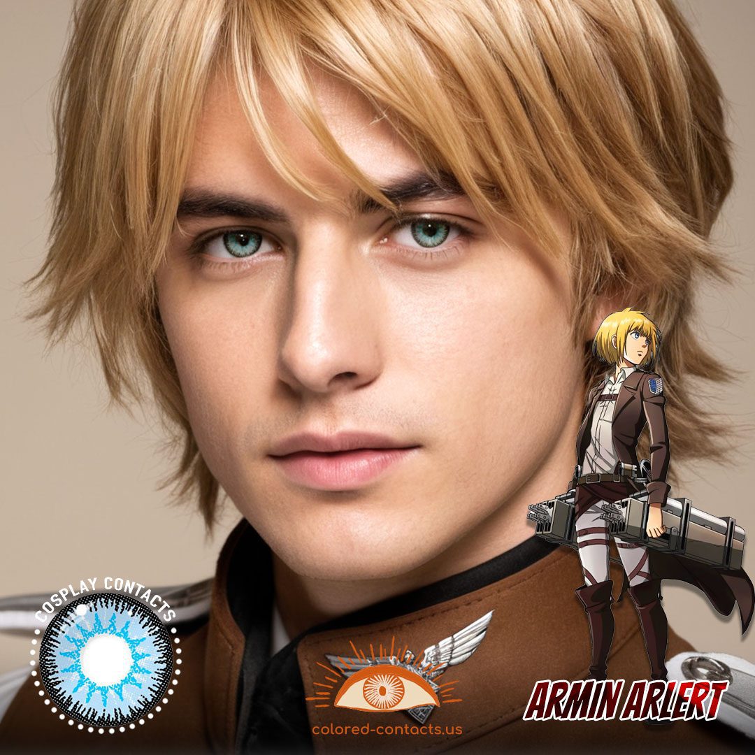 Attack on Titan: Armin Arlert Cosplay Blue Contact Lenses - image 1