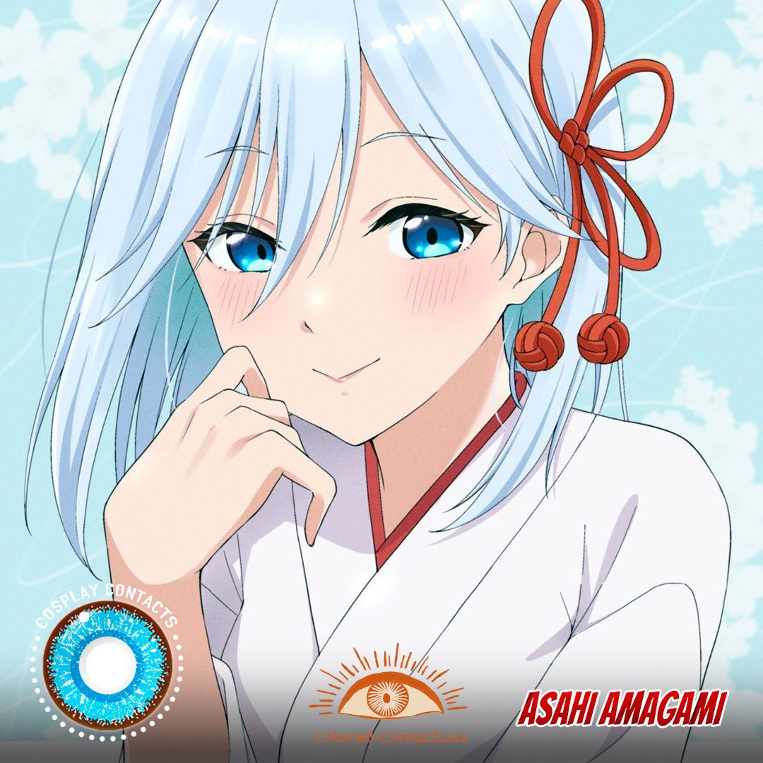 Asahi Amagami Cosplay Blue Contact Lenses - image 1