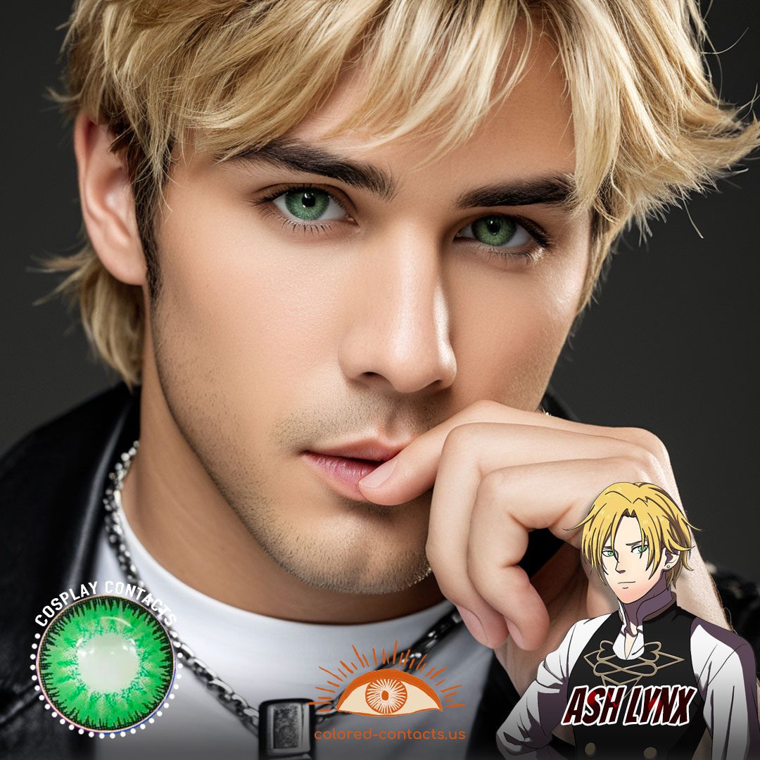 Banana-Fish: Ash Lynx Cosplay Green Contact Lenses - image 1