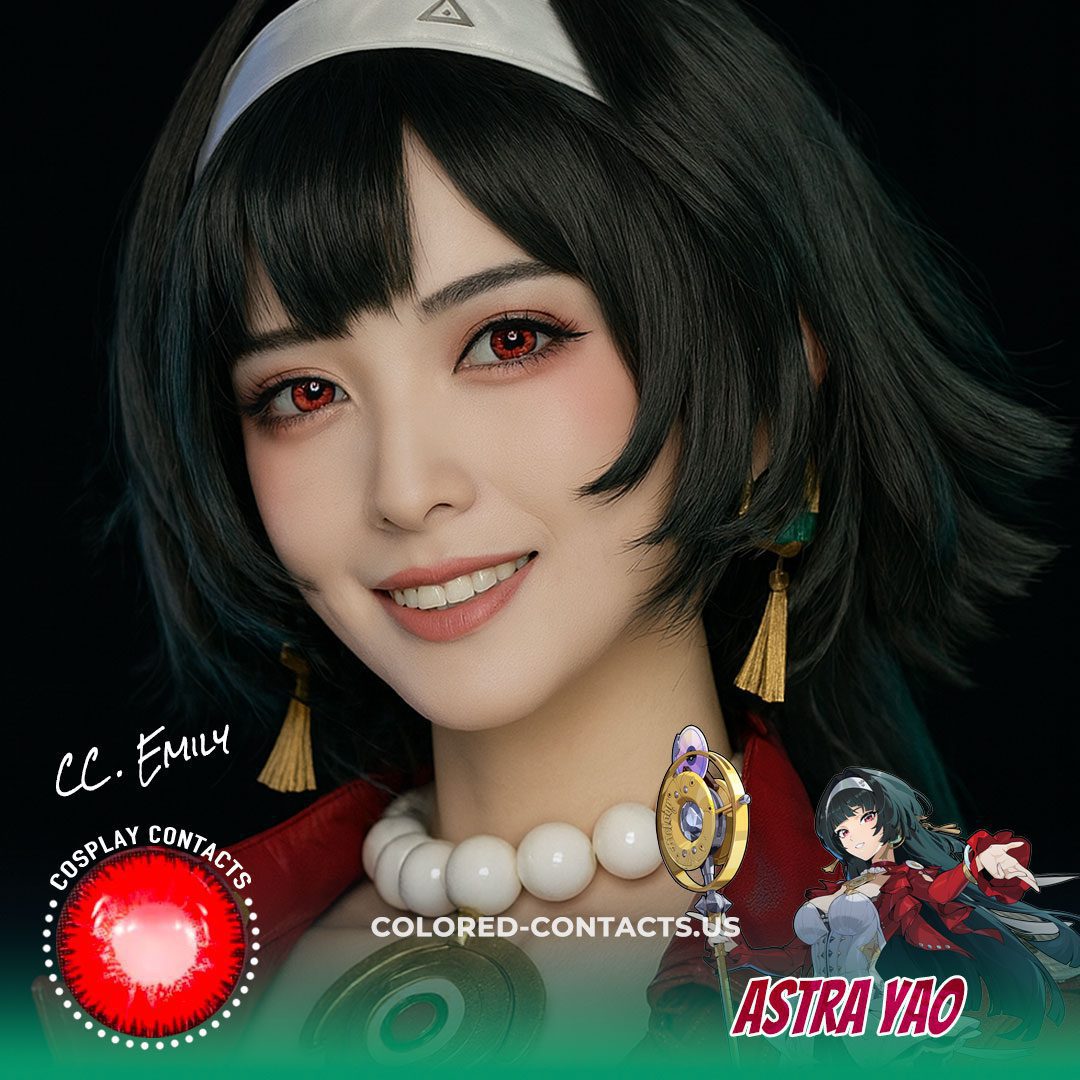 ZZZ: Astra Yao Cosplay Red Contact Lenses - image 1