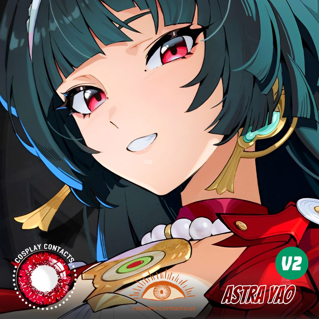 ZZZ: Astra Yao Cosplay Red Contact Lenses - thumbnail 2