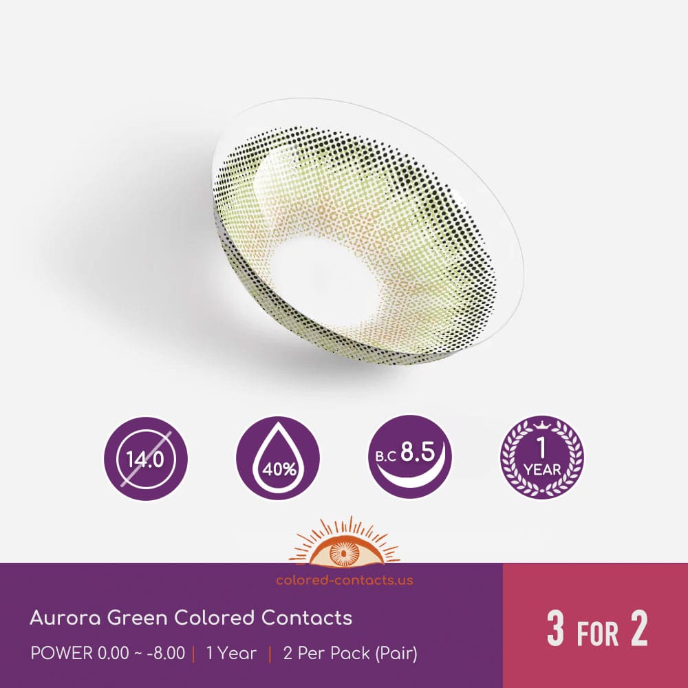 Aurora Green Colored Contacts - thumbnail 3