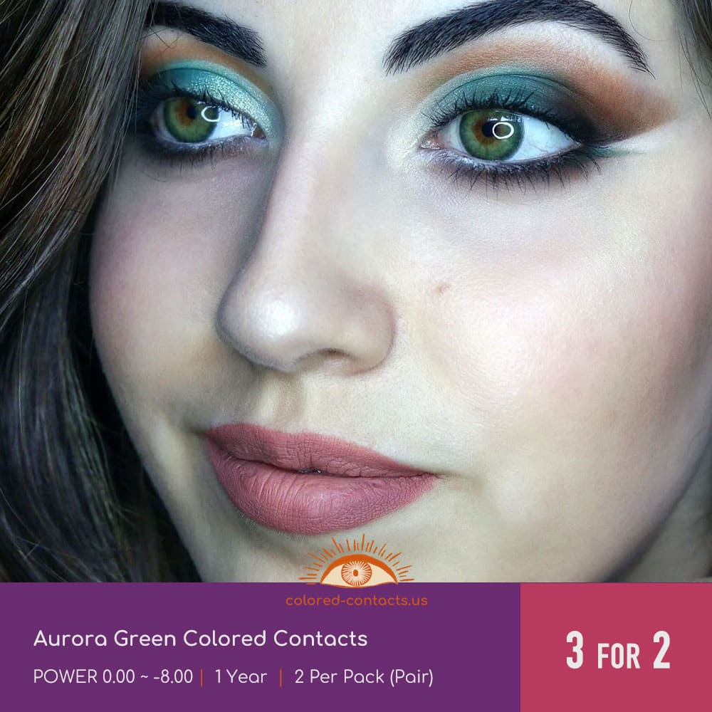 Aurora Green Colored Contacts - thumbnail 2