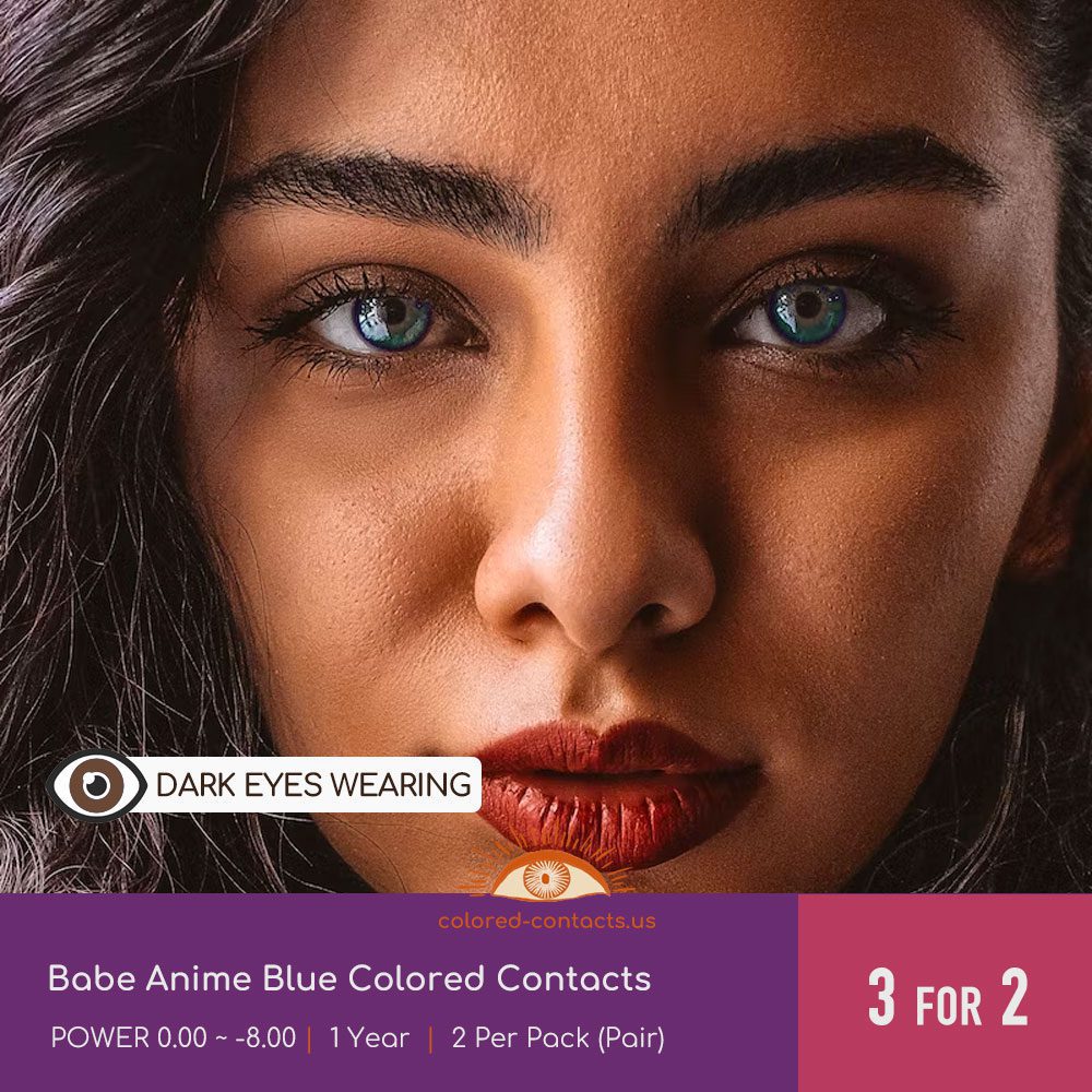 Babe Anime Blue Colored Contacts - thumbnail 3